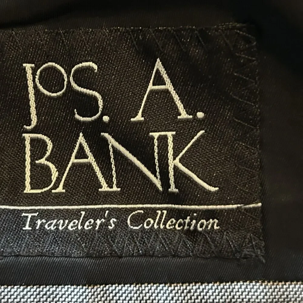 Jos A Bank Men's 40R Gray 2 Button Suit Coat Slim Fit 100% Wool